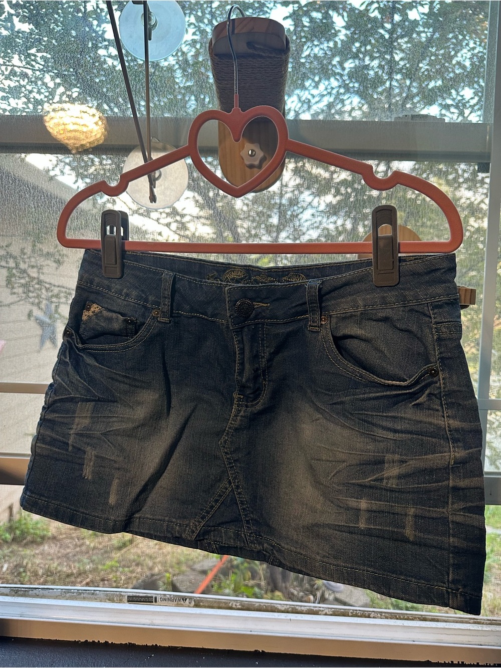 Papaya Dark Blue Denim Mini Skirt